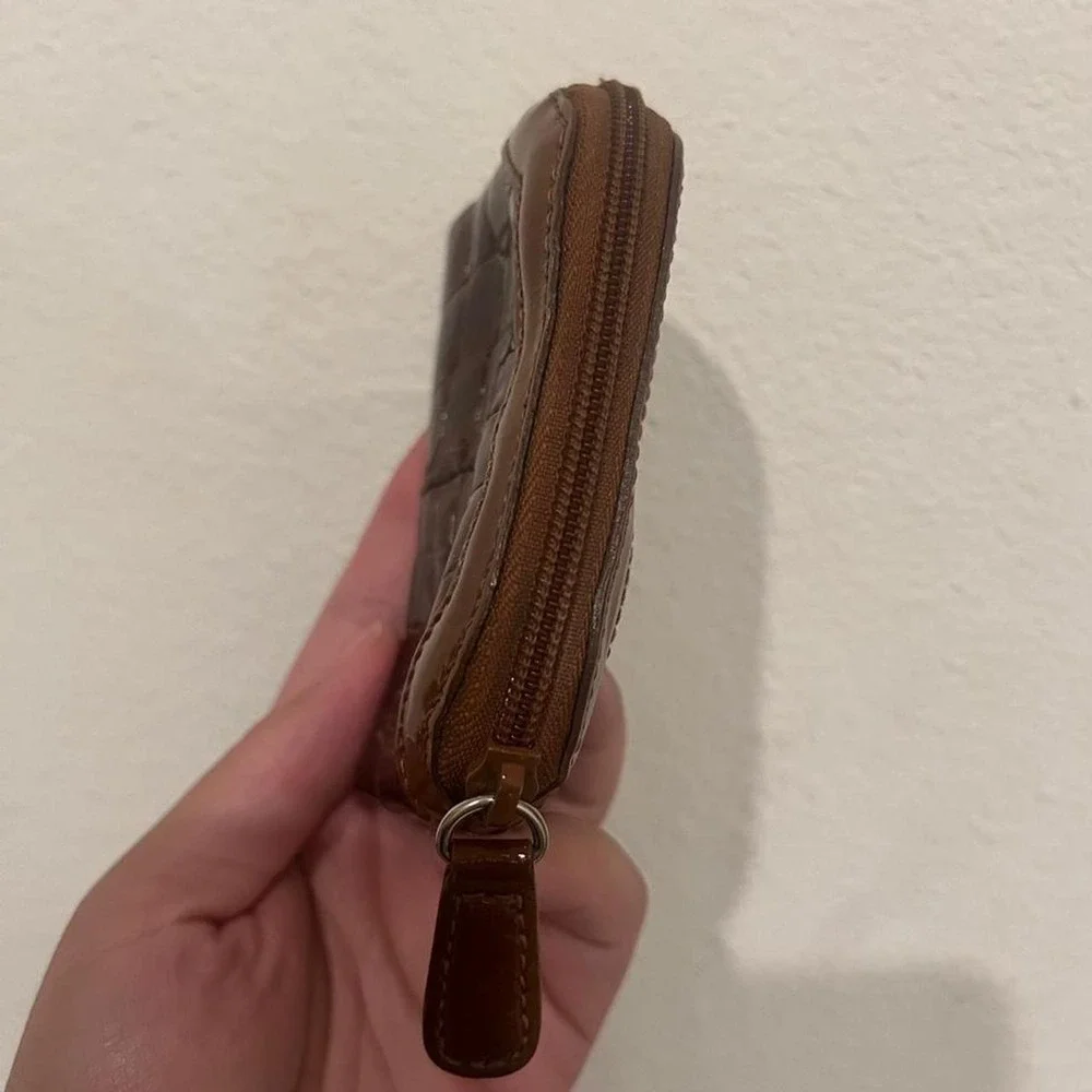 Brighton brown crocodile print coin purse mini y2k